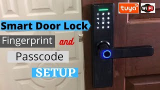 Tuya Smart Door Lock Fingerprint and Passcode Setup [upl. by Darnok]