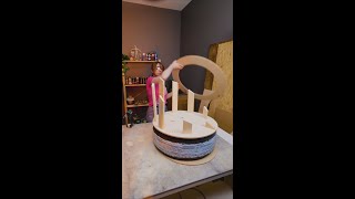 How I Transformed an Old Tire into a Cozy Teddy Chair 🐻 [upl. by Wendin]