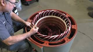 Winding and Assembly of 125 HP Electric Motor [upl. by Urana334]