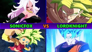 SonicFox vs LordKnight  Kefla amp Android 21 DBFZ [upl. by Power]