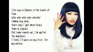 Nicki Minaj  Itty Bitty Piggy Lyrics Video [upl. by Dempster]