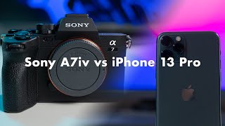 Sony a7iv vs iPhone 13 Pro  SLog 3 vs S Cinetone vs iPhone ProRes [upl. by Schoening828]