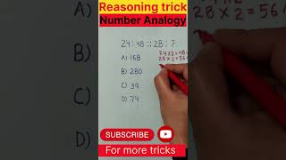 Analogy Number Analogy Reasoning tricks reasoningtricks motivation simplylearn viralshorts [upl. by Ylrebmek921]