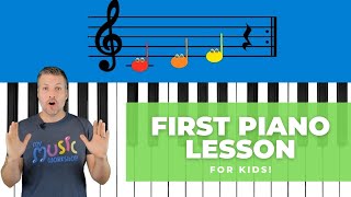 Easy First Piano Lesson  For Kids [upl. by Aicrop]