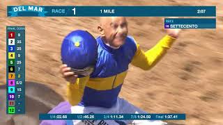 Settecento wins race 1 at Del Mar 72123 [upl. by Warder]