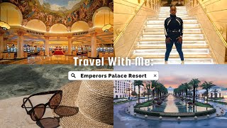 Travel with me to Emperors Palace Resort South Africa [upl. by Kcerb495]