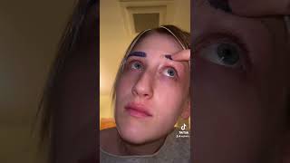 BLEACHED EYEBROWS bleachedeyebrows bleachedbrows bleach hair transformation [upl. by Norrad611]