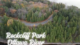 Rockcliff Park Ottawa River Autumn Views  Drone [upl. by Baggott642]