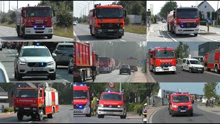 PrimeurGrootWaterTransport Brandweer HVZ Waasland met spoed naar een industriebrand in Stekene [upl. by Kathlin]