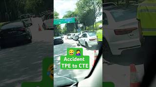 Car accident Chain collision TPE to CTE shorts singapore [upl. by Itnaihc166]