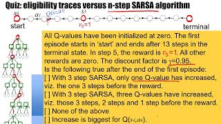 RL26B  Quiz Eligibility Traces and nstep SARSA [upl. by Marilou132]