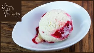 Vanille Eis Rezept  WeißeVanille küsst Himbeere mit Anleitung  Vanilleeis selber machen [upl. by Atinaw976]