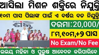 Odisha Mission Shakti Recruitment 2024  Odisha Government Job Updates  Latest Vacancy Notification [upl. by Grogan]