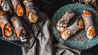 How to make Italian Cannoli  Sicilian Cannoli Recipe  ASMR Cooking [upl. by Suelo]