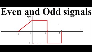 Even amp Odd Components of a Signal Example 1 [upl. by Belldas]