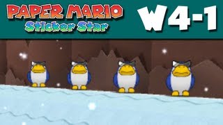 Paper Mario Sticker Star  W41  Snow Rise Nintendo 3DS Gameplay Walkthrough [upl. by Estus]