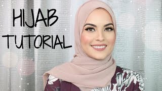 EASY CHIFFON HIJAB TUTORIAL  Omaya Zein [upl. by Saidnac]