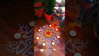 tulasamma mundu Diwaliki vesukunna muggudiwali rangoli simple viralvideo trending shorts [upl. by Eugenia]