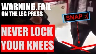 Leg Press Fail  Never Lock Your Knees On leg press  Exercise  Leg Press  Warning  Ouch [upl. by Cassey]