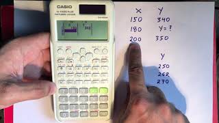 Interpolación lineal con calculadora Casio [upl. by Auburta]