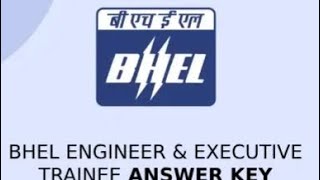 BHEL ET Answer Key and Rank Predictor available [upl. by Phedra950]