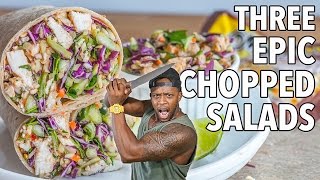 3 Epic Healthy AF Chopped Salads  3 Ensaladas Picadas [upl. by Heriberto793]