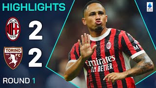 MILANTORINO 22  HIGHLIGHTS  Rossoneri come back from behind to avoid defeat  Serie A 202425 [upl. by Leunam]