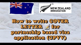 How to write COVER LETTER for PARTNERSHIP BASED VISA APPLICATION  SAMPLE COVER LETTER provided [upl. by Jeanne948]