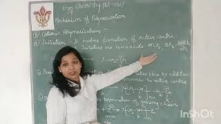 Cationic polymerization Mechanism  Dr Deepti Khare [upl. by Annyrb]