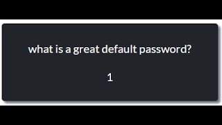 OSINT What is a great default password [upl. by Llennehc]