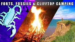 Wild Camping On A Cliff With Forts SCORPIONS and Fossils [upl. by Hannavas958]