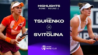 Lesia Tsurenko vs Elina Svitolina  2023 Rome Round 1  WTA Match Highlights [upl. by Nnayllehs]