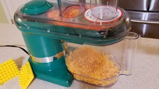 Cooks Essentials Electric Mandoline Review First Look how to shred your own cheese [upl. by Netsrejk131]