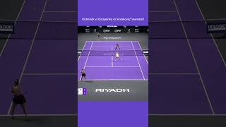 WTA Finals 2024 Doubles R1 Kichenok vs Ostapenko vs SiniakovaTownsend wta wtafinals highlights [upl. by Yniffit]