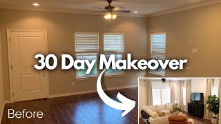 DIY EXTREME HOME MAKEOVER 30 Day Transformation  Kitchen Living Room Dining Room Laundry Room [upl. by Orhtej936]