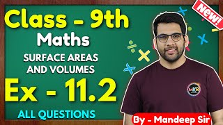 Class  9th Ex  112 Q1 to Q9 Surface Areas and Volumes Class 9 Math New NCERT CBSE GREENBoard [upl. by Michele]