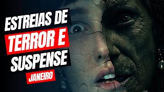 LANÇAMENTOS DE JANEIRO  Filmes de TERROR e SUSPENSE  2024 [upl. by Hares388]