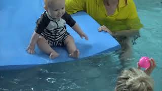 William 8 months dive from a mat [upl. by Ilocin]