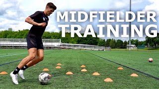 Individual Midfielder Training Session  Technical Training Drills For Midfielders [upl. by Estas]