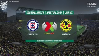 Cruz Azul vs América  Semifinal Vuelta LIGA BBVA MX  Apertura 2024 FIFA22 [upl. by Nnalyrehc789]