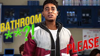 The Hilarious Bathroom Break of Miles Morales Marvels SpiderMan 2 [upl. by Elledoj]