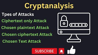 Cryptanalysis Types of Attacks [upl. by Akcired]