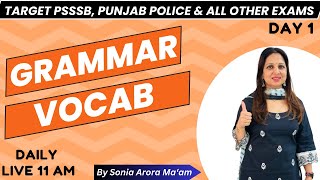 Vocab for Punjab Police amp Psssb exam by Sonia Arora Mam [upl. by Stafani]