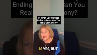 Common Law Marriage Ending in Texas Can You Really Get Alimony [upl. by Tench]