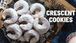 Easy Almond Vanilla Crescent Cookies  German Vanillekipferl Recipe [upl. by Aivad]