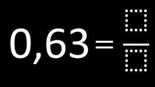 Converter 063 em fração  número decimal em fração decimais em frações [upl. by Yllut959]