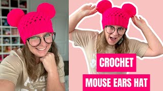 How to Make an Adorable Crochet Mouse Ears Beanie 🐭 Free Crochet Pattern [upl. by Skutchan]