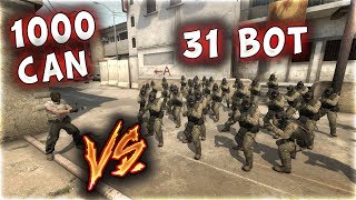 31 BOT VS 1000 CAN  BOTLARA BIÇAK ATMAYI İYİ BİLİRİZ CSGO [upl. by Dav]