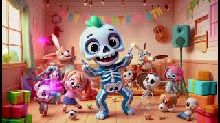 quotBony Beats  Chumbala Cachumbala Skeleton Dance  Halloween Fun for Kidsquot [upl. by Ecirtnas424]