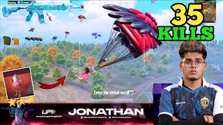 35 KILLS 😱 JONATHAN NEW FULL AGRESSIVE GAMEPLAY FOREST ELF SET jonathangaming gameplay bgmi [upl. by Neelyad]